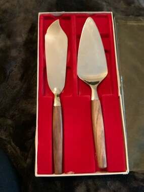 Vintage Mid Century Modern Edelstahl Rostfrei 18/8 Stainless Steel Cheese Server